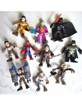 Imaginext Marvel DC Star Wars Figure Lot Batman Vader Spider-Man 10pc